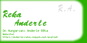 reka anderle business card