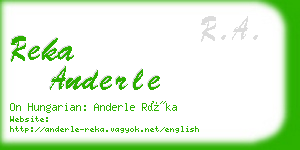 reka anderle business card